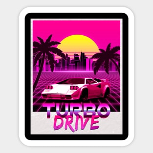 Turbo Drive Sunset Sticker